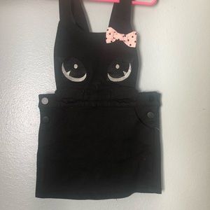 H&M Black Denim Overall Skirt